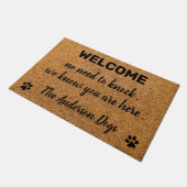 Geen noodzaak om Funny Pet Dog Coir Rustic Entry t Deurmat (Schuin)