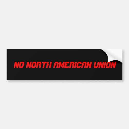 GEEN NOORD-AMERIKAANSE UNIE BUMPERSTICKER (Voorkant)