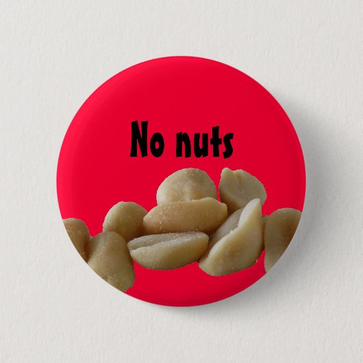 Geen noten ronde button 5,7 cm (Voorkant)
