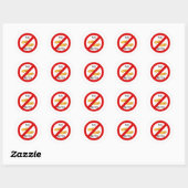 Geen noten ronde sticker (Vel)