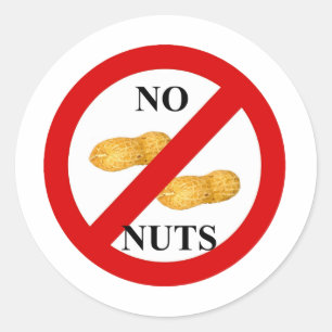 Geen noten ronde sticker