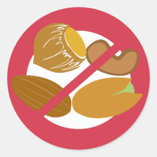 Geen Noten Voedsel Allergie Alert Stickers