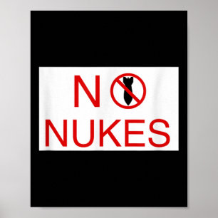 Geen Nukes Please Anti War Awareness Wereld Vrede Poster