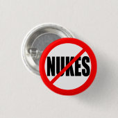 "GEEN NUKES" RONDE BUTTON 3,2 CM (Voorkant /achterkant)
