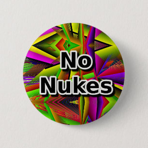 Geen Nukes Ronde Button 5,7 Cm