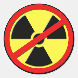 Geen Nukes Ronde Sticker