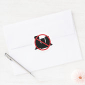 Geen Nukes Ronde Sticker (Envelop)