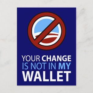 Geen Obama: Je wijziging staat niet in mijn portef Briefkaart