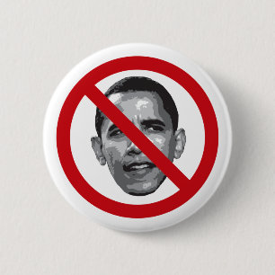 Geen Obama Ronde Button 5,7 Cm