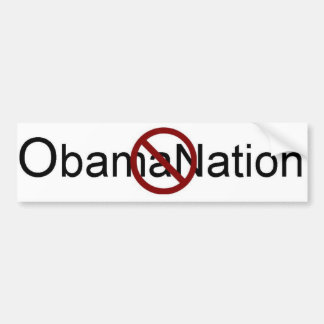 Geen ObamaNation Bumpersticker