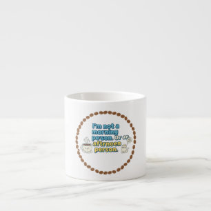 Geen ochtend- of middagmens espresso kop