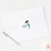 Geen ochtendmens hart sticker (Envelop)