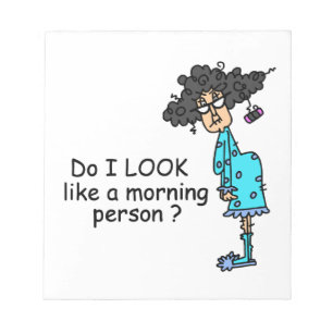 Geen ochtendmens notitieblok