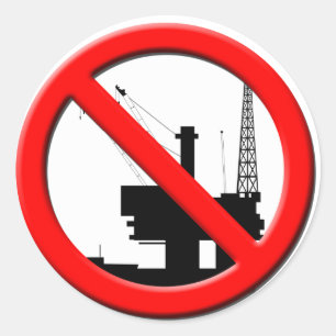 Geen offshoreboorSticker Ronde Sticker