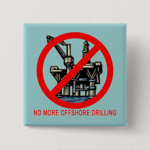 Geen offshoreboringshirts en Buttonnen meer Vierkante Button 5,1 Cm