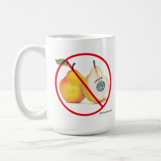 Geen okers met peren Mok (Links)