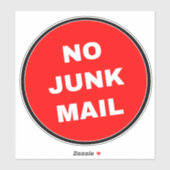 Geen ongewenste e-mail sticker (Vel)