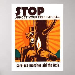 Geen onzorgvuldige Matches van 1942 WPA Poster