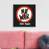 Geen oorlog alleen vrede canvas afdruk (Insitu (Woonkamer))