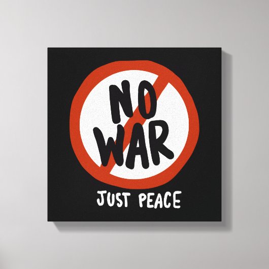 Geen oorlog alleen vrede canvas afdruk (Voorkant)