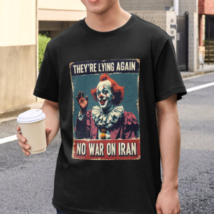 Geen Oorlog in Iran T-shirt Ze liegen weer Anti-Ne