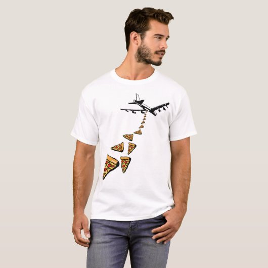 Geen oorlog meer pizza t-shirt (Voorkant volledig)