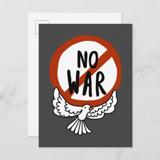 Geen oorlog met honden briefkaart (Voorkant / Achterkant)