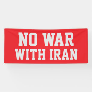 GEEN OORLOG MET IRAN Politiek Protest  Spandoek