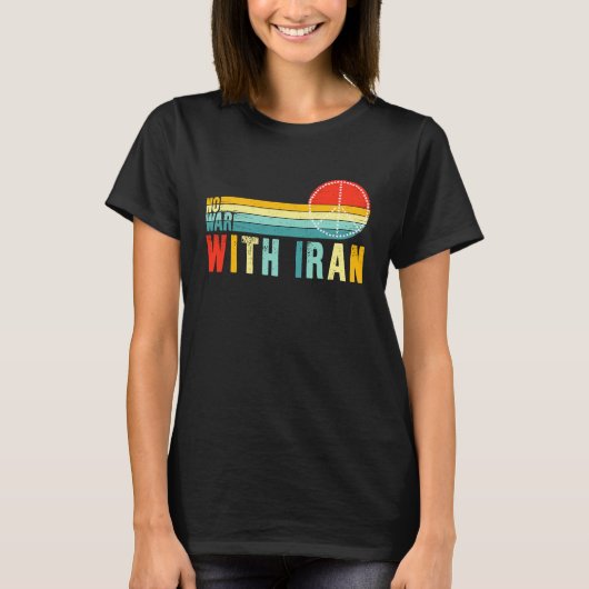Geen oorlog met Iran Vrede in het Midden-Oosten T-shirt (Voorkant)