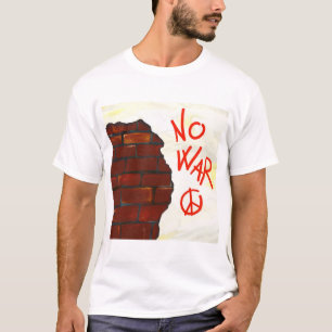 Geen oorlog, muurschilderij. Digitale illustratie T-shirt