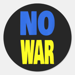 Geen oorlog Oekraïne Ronde Sticker