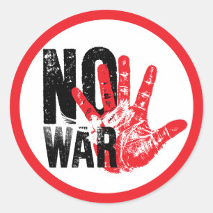GEEN OORLOG! radical ontwerp voor radicale tijden! Ronde Sticker