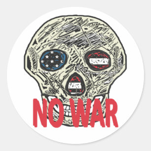Geen oorlog ronde sticker