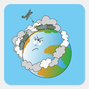 Geen oorlog! vierkante sticker