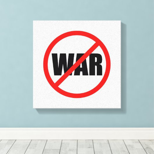 Geen oorlogssymbool canvas afdruk (Insitu (Houten vloer))