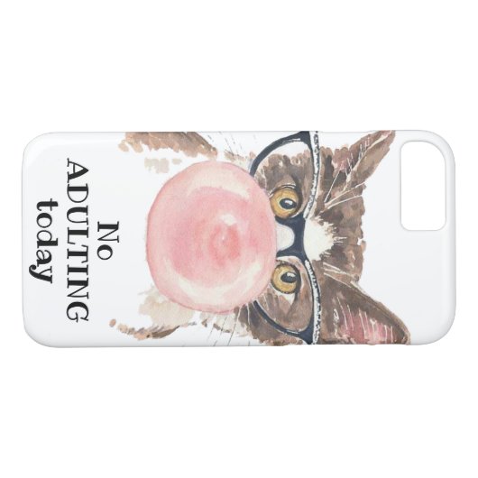 Geen opkomst vandaag grappige kat Case-Mate iPhone case (Achterkant (Horizontaal))