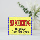 Geen opvragen, deur niet open briefkaart (Staand voorkant)