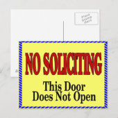 Geen opvragen, deur niet open briefkaart (Voorkant / Achterkant)