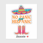 geen paniek hispanic erfgoed maand grappige hispan sticker (Vel)