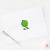 Geen paniek Romaine Calm Grappige Veggie Pun Ronde Sticker (Envelop)