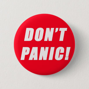 Geen paniek ronde button 5,7 cm
