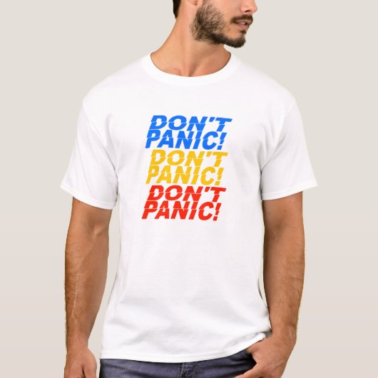 Geen paniek! shirt - kies stijl en kleur (Voorkant)