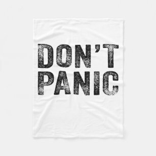 Geen Paniek Vintage Vervallen Sarcastisch Grappig Fleece Deken