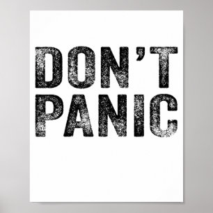 Geen Paniek Vintage Vervallen Sarcastisch Grappig Poster