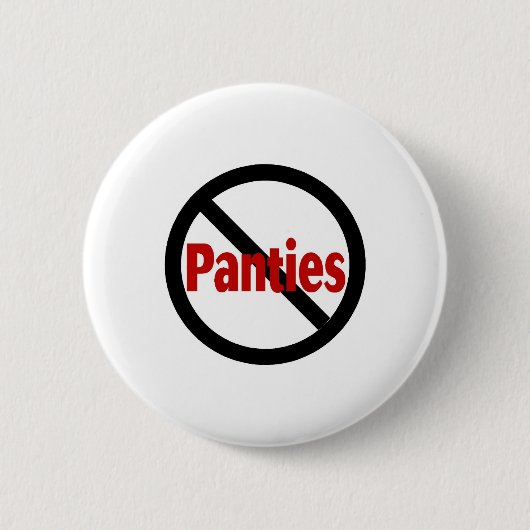 Geen panties ronde button 5,7 cm (Voorkant)