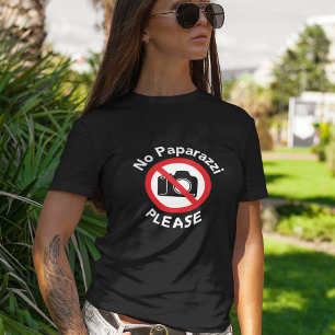 Geen Paparazzi A.u.b. - Geen Fotografie T-shirt