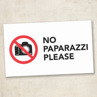 Geen Paparazzi A.u.b. - Geen Foto's Rechthoekige Sticker