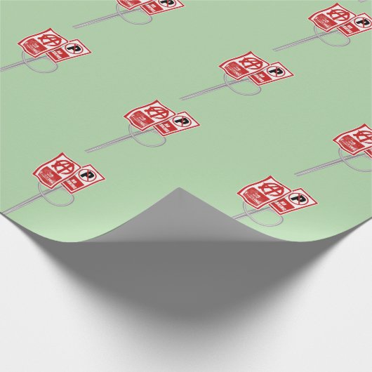 Geen parkeer anarchie bord cadeaupapier (Hoek)