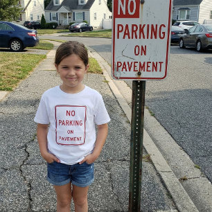 Geen parkeergelegenheid op het waarschuwingsbord v t-shirt