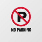 Geen parkeerrood P-teken transparante venstervergr Raamsticker (Vel)